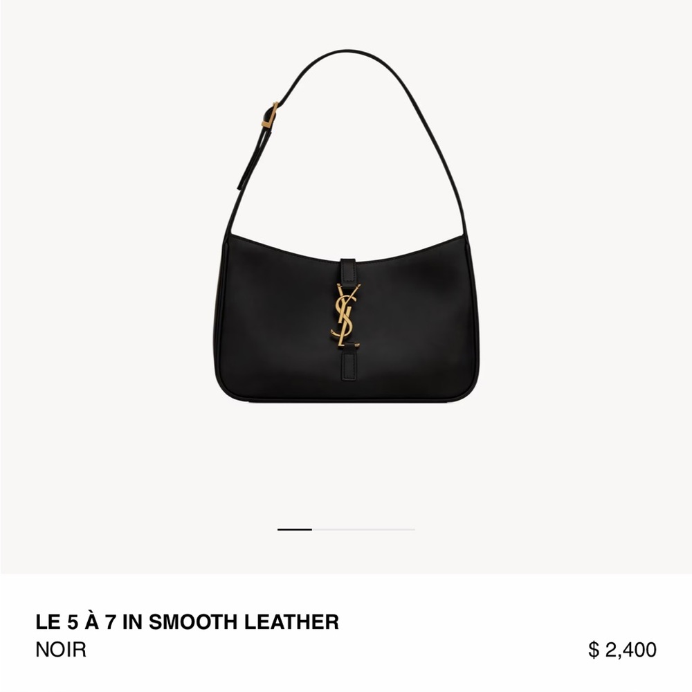 Saint Laurent Le 5 a 7 Leather Shoulder Bag